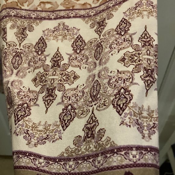 Anthropologie Ollari cream/mauve flowy pants - Bohemian pattern - Large - NWT - Picture 11 of 11